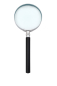 Preview: Leselupe rund schwarz mit Handstiel 17 cm