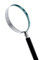 Preview: Leselupe rund schwarz mit Handstiel 17 cm