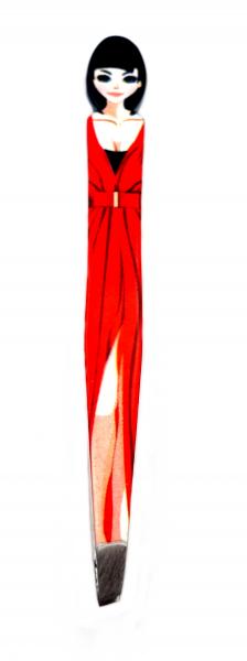 eyebrow tweezers red dress 9,5 cm