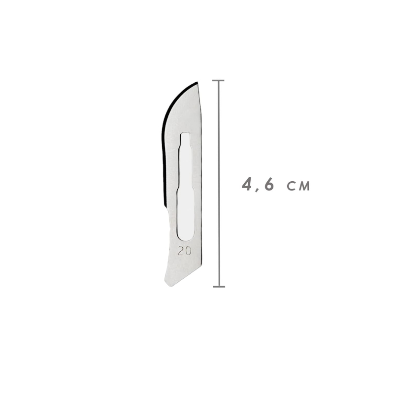 100 Stück sterile Skalpellklingen Nr. 20 für Skalpellhalter Nr. 4 – Extrem scharf, einzeln verpackt