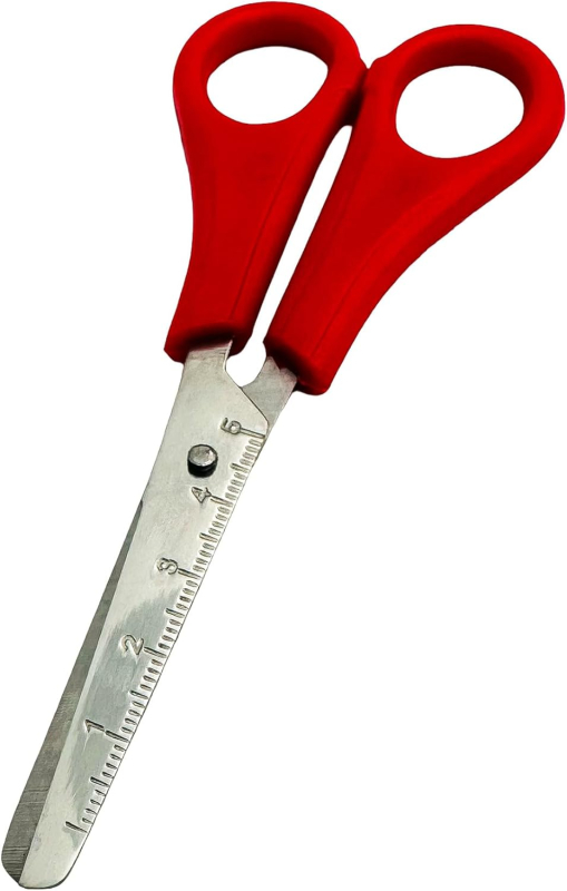 Craft scissors 11,5 cm with engraved measurement markings for school, office and household