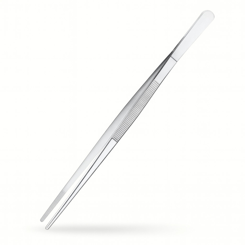 Cooking Tweezers Stainless Steel 30 cm – Kitchen Tongs, Plating Tweezers & BBQ Food Tweezers