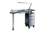 Manicure table glass / anthracite with suction